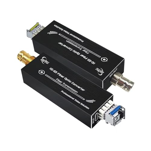 Image of HD-SDI Over Fiber Converter 1080P&30HZ, Mini SDI Fiber Extender Single-Mode 20km, HD Video Optical Transceiver