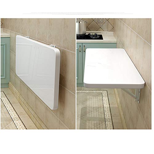 Table pliante murale blanche 50x30 cm pour petit espace