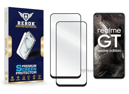 Image of Gorilla Tempered Glass Screen Protector Compatible with Realme GT Master Edition [Pack of 2] | Edge-to-Edge, Bubble-Free, Case Friendly, Easy Installation Kit