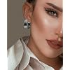Gold Chunky Hoop Earrings for Women,Lightweight Hoop Earrings