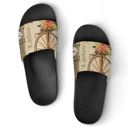 Chaussons de maison slide pour éviter les glissades en salle de bain
