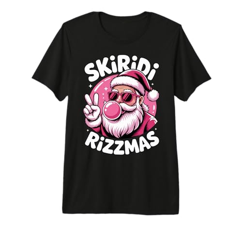 Skiridi Rizzmas Cool Santa Lovers Funny Vibe Christmas Fun Premium Tri-Blend T-Shirt
