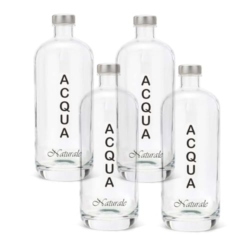 BrandPrint Set di 4 Bottiglie in Vetro Modello ARTEMIDE, 1