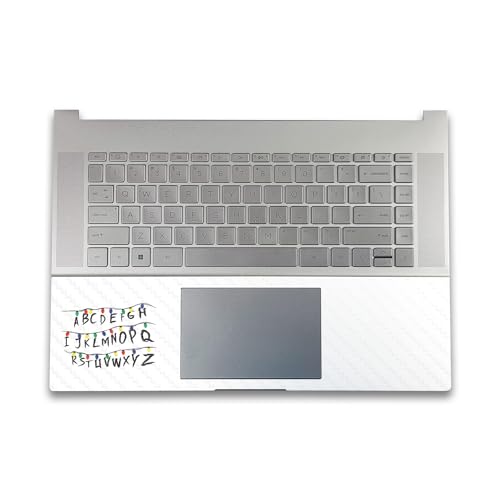 Image of Carbon Fiber Gaming Skin Compatible with HP Envy x360 16 inch (2023) - Stranger Alphabet - Premium 3M Vinyl Protective Wrap Decal Cover - Easy to Apply | Crafted in The USA by MightySkins