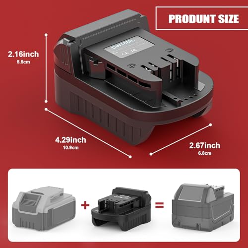 aikeec Battery Adapter Compatible with De-Walt to Compatible with Milwaukee,18 20V Lithium Battery Converter for 18 V Cordless Power Tool (Adapter only) by aikeec - Image 2