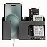 WALLVIEW TECH Mobile Phone Charging Stand, Multi-Functional Storage Holder, Bedside Fixed Rack, Bedroom, Office Accessories, Portable Electronic Devices (Black)