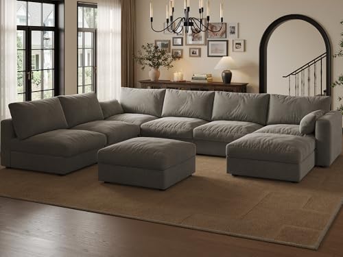 Cloud Modular Sectional Sofa with Storage Ottoman