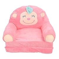 plplaaoo Children Folding Sofa Soft Plush Kids Lounge Chair Baby Sitting Couch for Home Kindergarten Playroom Sturdy Ergonomic Design Monkey