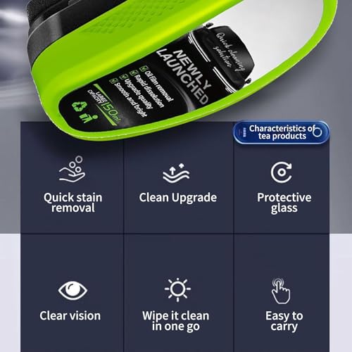 Clear Vision Car Glass Cleaner, Car Window Cleaner, Clearvision Glass Cleaners, Automotive Oil Film Cleaning Brush, Cars Windscreen Cleaners for Glass Board Windshield Remove Stain (3) - Image 3