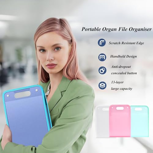 4 Packs 13 Pockets Per Expanding File Organiser - Image 2