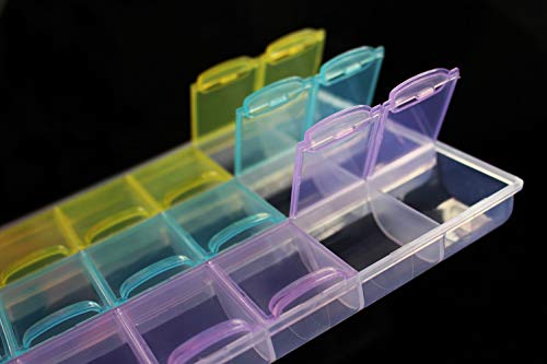 Tigofly Fly Tying Materials Beads Flies Container Plastic Box 21 Compartments Colorful Fly Fishing Tackle Box