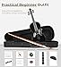 Vangoa 4/4 Full Size Beginner Violin Set, Acoustic Violin for Adults, Teens and Children over 11, Violin Beginner Set (with Hard Case, Rosin, Shoulder Rest, Bow, Spare Strings, Mutes and Black Set)