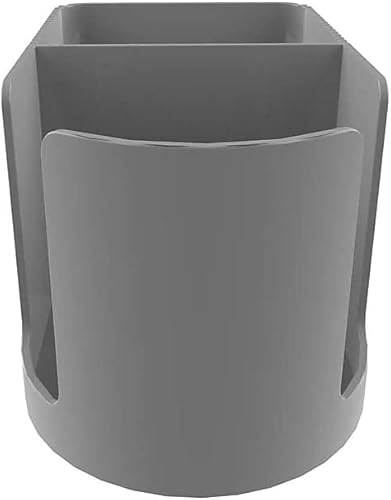 Miniatura 2 de Deflecto Portavasos con bandeja de suministro, accesorio de escritorio de pie, gris, polímero termoplástico, 3.54 pulgadas de alto x 3.94 pulgadas