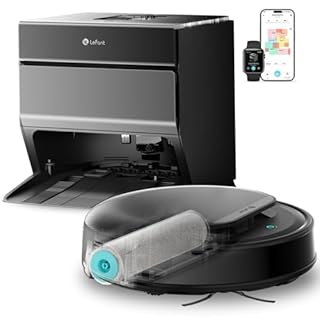 Lefant M5 Pro Robot Aspirapolvere Lavapavimenti con Rullo, Aspirazione 18.000 Pa, Lavaggio Acqua Pulita, Autopulizia 75 ℃, Navigazione Laser dToF, Auto Svuotamento 120 Giorni, Tappeti, App Alexa