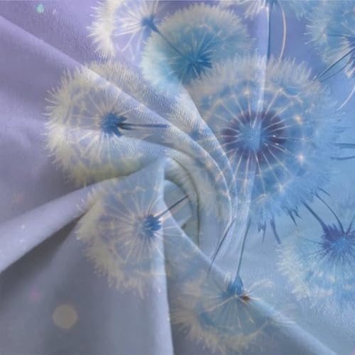 Housse de couette microfibre impression 3D fleur bleue 260x220cm - 7