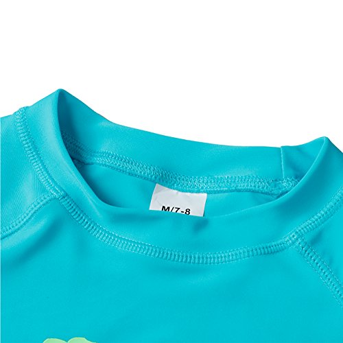 Dayu Little Girls Long Sleeve Upf 50+ One Piece Rash Guard Swimsuit Blue #TOP5