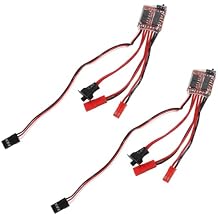 2pcs RC 20A Brushed ESC Electronic Speed Controller w/Brake for 1/16 1/18 1/24 RC Car Boat Tank