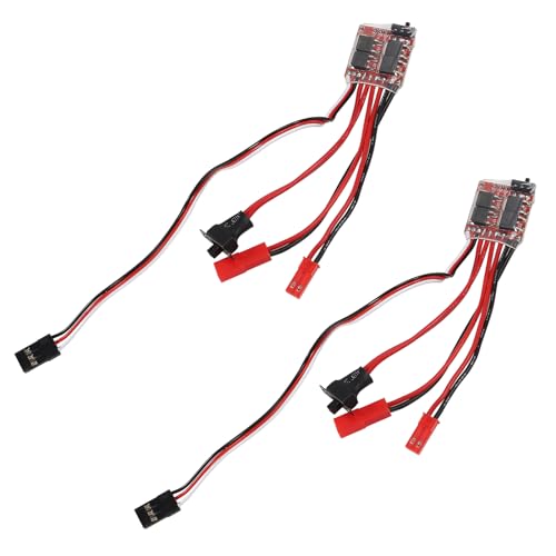 Coliao 2pcs RC 20A Brushed ESC Electronic Speed Controller w/Brake for 1/16 1/18 1/24 RC Car Boat...