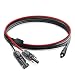 WOLFWILL MC4 Connector Solar Panel Adapter Cable to DC 5.5mm x 2.1mm - Universal MC4 Charge Adapter for All Power Solar Panel and Portable Solar Generator Inverter