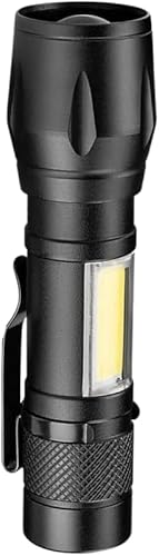 Mini Lanterna Tática LED Alumínio - Super Forte, Recarregável USB, Resistente e Compacta, Ideal para