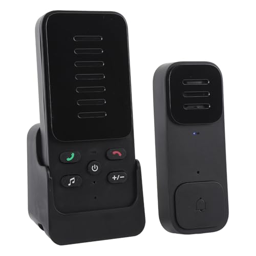 Ymiko Long Distance Wireless Voice Intercom Doorbell with One Key Call, Clear Sound, Long Battery Life, for Easy Install - Additional View