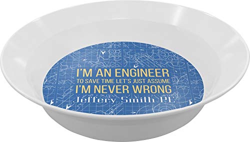 Personalized Engineer Quotes Melamine Bowl - 12 oz
