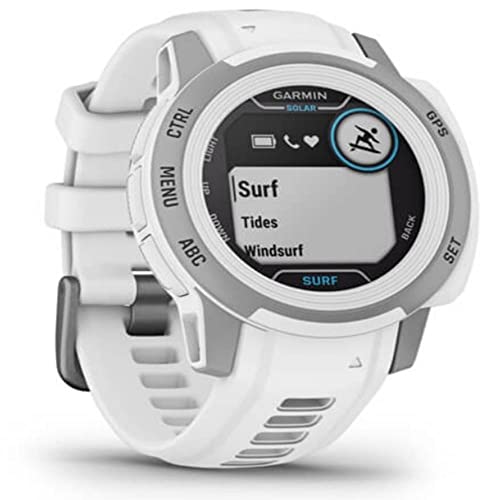 Image of Garmin Instinct 2S SOLAR SURF, Smaller Rugged Surf Smartwatch with Tide Data, Dedicated Surfing Activity Features and Solar Charging, Ericeira