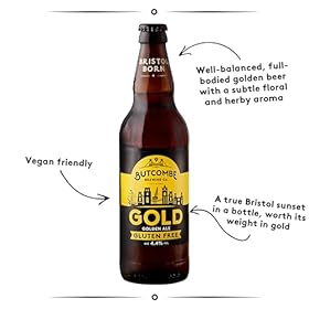 Butcombe Brewery, Gold, Golden Ale Bottles, Vegan Friendly, Part Bitter, Part Sweet, 100% Refreshing 8 x 500ml – BUTCOMBE