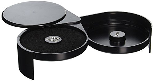 BonBon Luxury Plastic 2-Tier Bar Glass Rimmer, Black