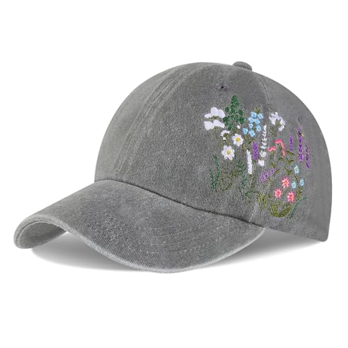 Image of Biggun Trendy Embroidered Baseball Cap for Girls Women Men - Adjustable Soft Breathable Hats for Casual Wear