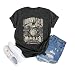 Women's Country Music Tee Rock Band T Shirts Retro Rock Music Pattern Tee Tops Round Neck Short Sleeved T Shirt (X-Large, Grey)
