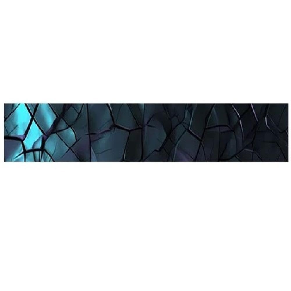Sunshade Front Block Sticker with Blue Crack Rock Pattern Dark Technology Wind Decorative Strip