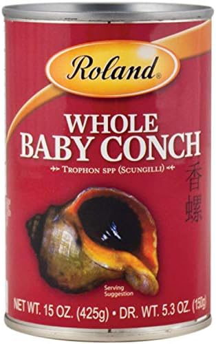 Roland Foods Whole Baby Conch in Water, Specialty Imported Food, 15-Ounce Can