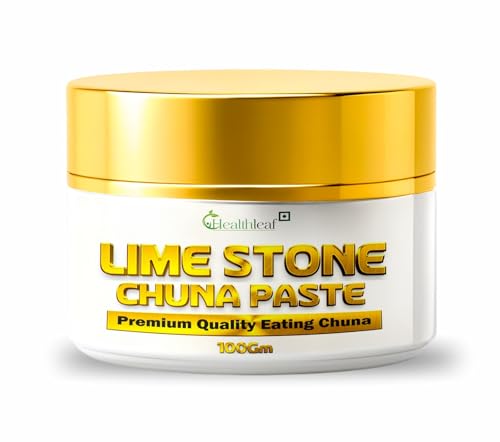 Healthleaf Lime Stone Chuna for Eating pure 100g | Food Grade Paan Chuna Paste | Good for Health powder paste