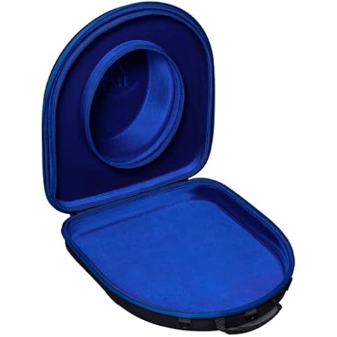 Atzi Hats Hat Case for Travel Hat Box Hat Storage Fedora Hat Box Suitcase Hat Organizer Hat Travel Hat Bag Panama Hats Mens Womens Traveler Hat Carrier Case Crush-Proof Luggage Up to 3" Brim – Blue Cover