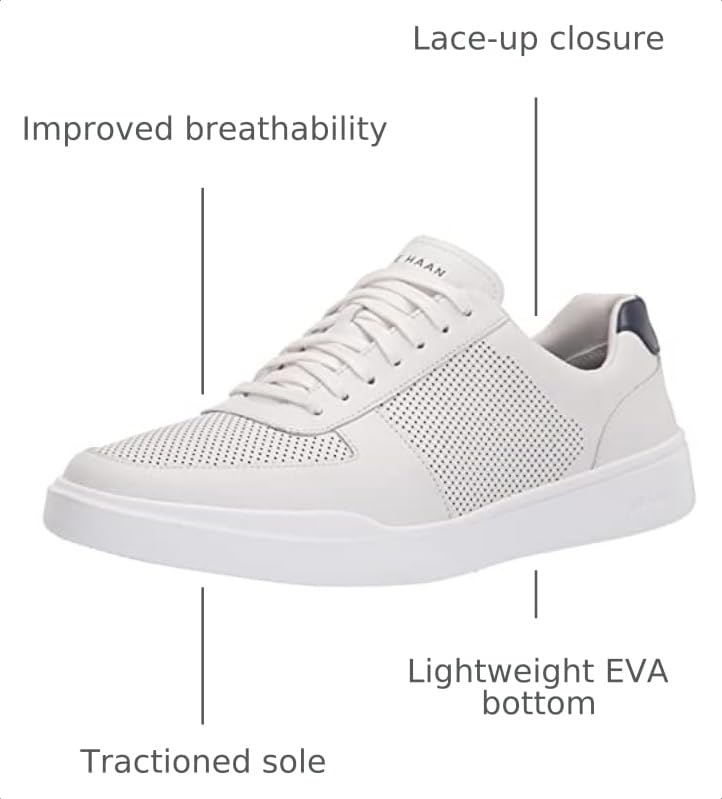 Image of Cole Haan Men's Grand Crosscourt Perforated Sneaker