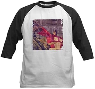 CafePress Transformers Vintage Roll Out Kids Baseball Jersey Kids Cotton Baseball Jersey, 3/4 Raglan Sleeve Shirt Black/White