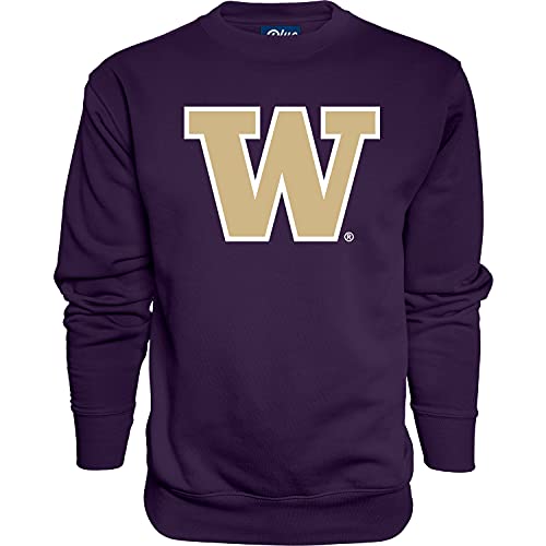 Blue 84 Men's Washington Huskies Crewneck Sweatshirt Team Color Icon, Purple, X-Large