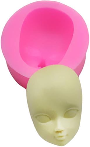 Miniatura 3 de LEJIA Alimenticia Silicona 3D Cara Niña Cabeza Forma DIY Chocolate Molde Fondant Candy Jabón Polímero Arcilla Artesanía Molde Decoración para