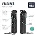 Mace Pepper Spray - 2-Pack Clip On Hard Case Model, 0.42 oz, 12 Feet Range, Max Police Strength, Long Lasting UV Dye, Flip Top Safety Cap, Self Defense Pepper Spray for Women & Men - Black