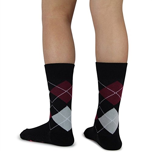 Spotlight Hosiery Elite Quality Colorful Soft Cotton Junior's Groomsmen/Ring Bearer Wedding Argyle Dress Socks3