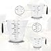 Measuring Cup Set - Clear Plastic Measuring Cups for Liquids Batter Flour Powder - Measuring Cups with Handle & Spout (8/16/32) oz