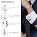 Mens Fashion Cufflinks for Business Wedding, Gold Black Mexican Mexico Flag Eagle Art Round Cuff Links Tuxedo Shirt Jewelry Accessories