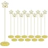 Gold Pentagram Place Card Holders, 12 Pack, 12 Inch Table Number Stands - 8