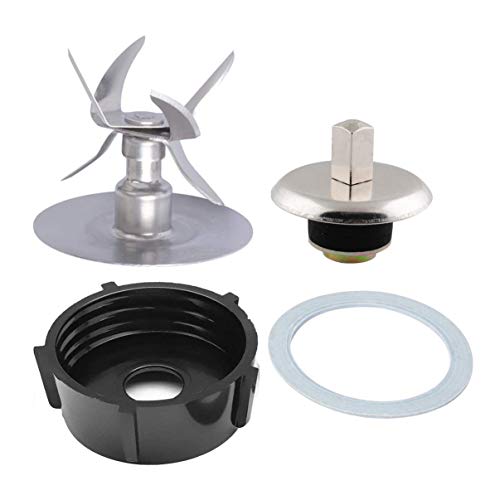 4980 - Cuchilla de 6 puntos para Oster Osterizer Blender piezas de repuesto con kit de acoplamiento de junta de goma, base de tapa inferior del frasco Cover