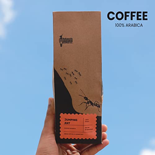 Image of Black Baza Coffee, Jumping Ant, Light Roast, Freshly Roasted, Organic, 100% Arabica (Coarse Grind, 500 grams)