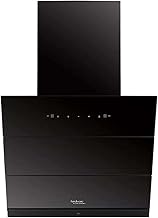 Hindware Aldina 1350 m³/hr Auto-Clean Filterless Kitchen Chimney (Touch Control, Black) with a Free eff4 Smart Bulb (60 CM)