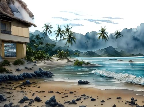 Affiche de plage de sable pour salon avec la peinture sur toile Fidji