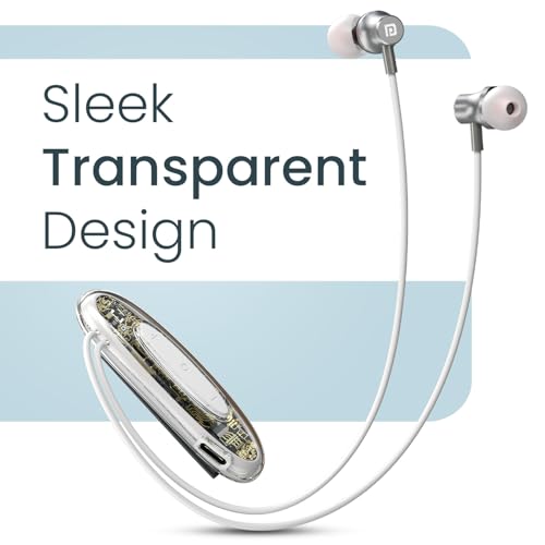 Image of Portronics Harmonics Y5 Bluetooth Wireless In Ear Earphone with strong Clip, Upto 24 Hour Playback,Dual Pairing, HD Clarity Mic, Transparent Design,Magnetic Buds, Bluetooth V6.0,Type C Charging(White)
