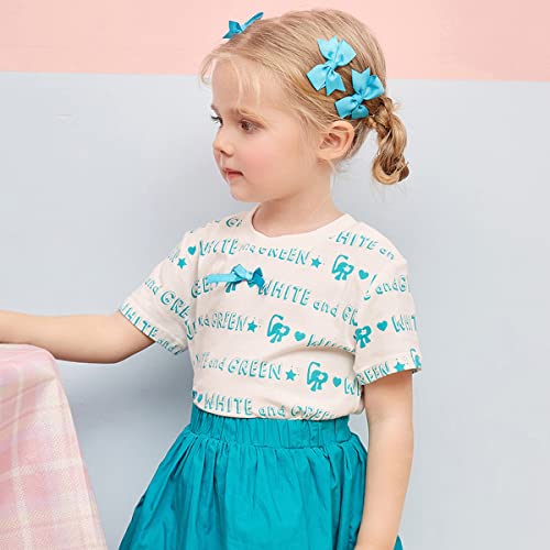 Alinmo Baby Hair Clips 2" Baby Girls Fully Lined Tiny Hair Bows Alligator Clips For Infants Toddlers In Pairs #TOP4